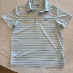 Vineyard Vines Light Blue Striped Kids Polo